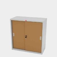 ราคา LUCKYWORLD ตู้บานเลื่อนทึบเตี้ย รุ่น KSS-90 สีน้ำตาล ขนาด 3 ฟุต (เหล็กหนา0.6 มม) (YA36172)