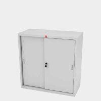 ราคา LUCKYWORLD ตู้บานเลื่อนทึบเตี้ย รุ่น KSS-90 สีเทาทราย ขนาด 3 ฟุต (เหล็กหนา0.6 มม) (YA36174)