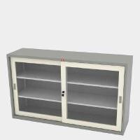 ราคา LUCKYWORLD ตู้บานเลื่อนกระจกเตี้ย รุ่น KSG-150 สีทูโทน ขนาด 5 ฟุต (เหล็กหนา0.6) (YA36170)