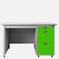 ราคา LUCKYWORLD โต๊ะทำงานเหล็ก รุ่น DX40/3 (เหล็กหนา 0.6 มม.) สีเขียว size 4 ฟุต (YA36212)