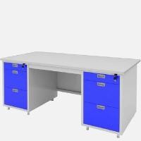 ราคา LUCKYWORLD โต๊ะทำงานเหล็ก รุ่น DL52/33 เหล็กหนา 0.6 มม. สีน้ำเงิน ขนาด 1.6 เมตร (YA36346)