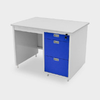 ราคา LUCKYWORLD โต๊ะทำงานเหล็ก รุ่น DX35/3 เหล็กหนา 0.6 มม. สีน้ำเงิน ขนาด 3.5 ฟุต (YA36353)