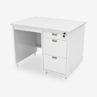 ราคา LUCKYWORLD โต๊ะทำงานเหล็ก รุ่น DX35/3 เหล็กหนา 0.6 มม. สีเทาทราย ขนาด 3.5 ฟุต (YA36354)