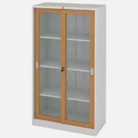 ราคา LUCKYWORLD ตู้บานเลื่อนกระจกสูง รุ่น KSG-914 เหล็กหนา0.6 สีน้ำตาล ขนาด 3 ฟุต (YA36404)