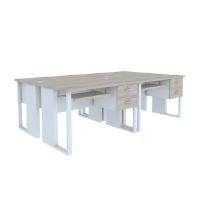 ราคา INDEX LIVING MALL โต๊ะคอมพิวเตอร์ 4 ที่นั่ง D รุ่นเวคตร้า สีขาว / สีเมเปิ้ล ขนาด 240 ซม. (YA36428)