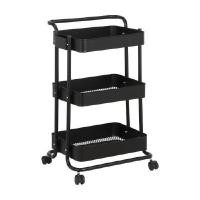 ราคา INDEX LIVING MALL ชั้นวางของมีล้อ 3 ชั้น รุ่นโลแกน สีดำ (YA36780)