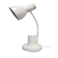 ราคา โคมไฟอ่านหนังสือตั้งโต๊ะ รุ่น HL-14 สีขาว ฐานไม้ (YA36966)