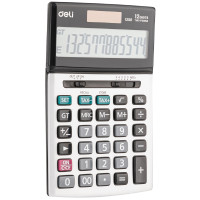 ราคา DELI เครื่องคิดเลข Calculator E1250 สีเงิน (Silver) (YA37444)