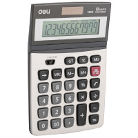 ราคา DELI E1222 เครื่องคิดเลข Calculator สีเงิน (YA37449)