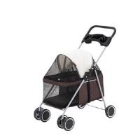 ราคา COCOGU Pet Trolley รถเข็นสัตว์เลี้ยง ขนาดชั้นเดียว สำหรับสุนัขและแมว รับน้ำหนักได้ถึง 15KG พับเก็บได้ รุ่น DTC-807 - Coffee (YA37641)