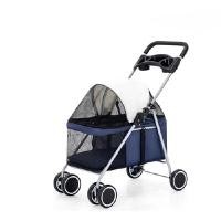 ราคา COCOGU Pet Trolley รถเข็นสัตว์เลี้ยง ขนาดชั้นเดียว สำหรับสุนัขและแมว รุ่น DTC-807 สี Navy Blue (YA37642)