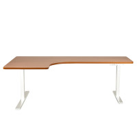 ราคา BEWELL โต๊ะปรับระดับรูปตัว L สีวอลนัท/ขาขาว ขนาด 160x60x108 cm. (YA37980)