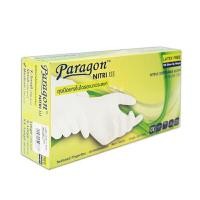 ราคา PARAGON ถุงมือยาง ไนไตร รุ่น 75-253228 สีขาว ขนาด M (แพ็ค 100 ชิ้น) (YA39045)