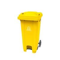ราคา OCTOPUS ถังขยะติดล้อ ฝาเรียบพร้อมเท้าเหยียบ สีเหลือง ขนาด 240 ลิตร (YA41210)