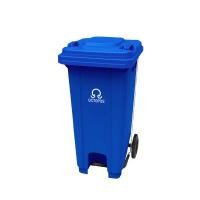 ราคา OCTOPUS ถังขยะติดล้อ ฝาเรียบพร้อมเท้าเหยียบ สีฟ้า ขนาด 240 ลิตร (YA41209)