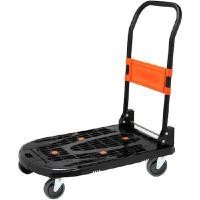 ราคา TRUSCO รถเข็นพลาสติกพับได้ KARTIO รุ่น MPK-780-BK สีดำ รับน้ำหนัก 200 กก. (YA41508)