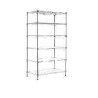 ราคา MZG 007-6T 90X35X180 cm. ชั้นวางปรับระดับได้ 6 ชั้น ขนาด 35X90X180 CM ชุบโครเมี่ยม (YA42143)