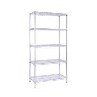 ราคา MZG 002-5T 75X35X150 cm. ชั้นวางของปรับระดับได้ 5 ชั้น สีโครเมี่ยม เหล็กกล้าคาร์บอน (YA42139)