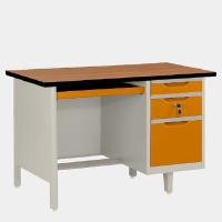 ราคา ICONIC โต๊ะคอมพิวเตอร์เหล็ก รุ่น MTCC-3.5M ขนาด 3.5 ฟุต สีส้ม-ครีมขาวมุก (YA42132)