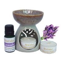 ราคา SENODOS OIL BURNER + LAVENDER PURE ESSENTIAL OIL 10 มล เซ็ต (YA42743)