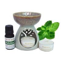 ราคา SENODOS เตาเผาน้ำมันหอมระเหย เซรามิค + น้ำมันหอมระเหย 10 ml (YA42748)