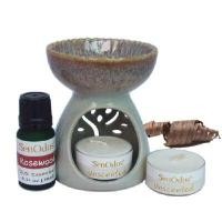 ราคา SENODOS OIL BURNER+ROSEWOOD PURE ESSENTIAL OIL 10ML +CERAMIC BURNER (YA42759)