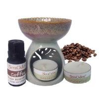 ราคา SENODOS OIL BURNER + COFFEE PURE ESSENTIAL OIL เซรามิค 10 มล (แถมฟรี เทียนไขถั่วเหลืองบริสุทธิ์ 15 g. X 2) (YA42984)