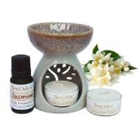 ราคา SENODOS OIL BURNER + JASMINE PURE ESSENTIAL OIL เซ็ตกลิ่นมะลิ 10 มล. + เตาเผาเซรามิค (YA43005)