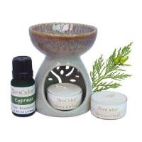 ราคา SENODOS OIL BURNER + CYPRESS PURE ESSENTIAL OIL 10 ML (YA43010)