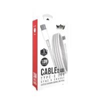 ราคา WHY สายชาร์จกลม รุ่น SPACE 2 TYPE-C ชาร์จเร็ว 2.4A (YA43402)