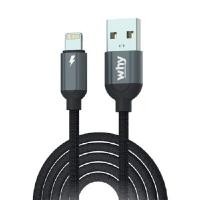 ราคา WHY สายชาร์จและถ่ายโอนข้อมูล รุ่น Alpha 2 USB to Lightning สีเทา ยาว 2 เมตร (YA43421)