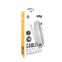 ราคา WHY สายชาร์จกลม SPACE 2 MICRO USB ชาร์จเร็ว 2.4A รุ่น UC-2131A (YA43403)