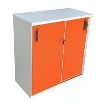 ราคา THAI SUN SPORT ตู้เอกสารบานเลื่อน รุ่น SH0020 สีขาว-ส้ม ขนาด 80x40x81 ซม. (YA43653)