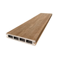 ราคา MAITIAMTHAI ไม้พื้นกลวงเหลี่ยมภายนอก WPC สีทีค ขนาด 140x23 มม. ยาว 3 เมตร (YA44459)