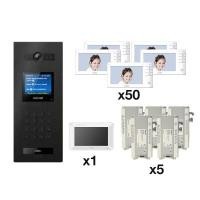 ราคา KOCOM วิดีโอโฟน รุ่น KLP-W350+EBCx50+การ์ดโฟน+เกตเวย์ ขนาด 3.5 นิ้ว (YA45423)