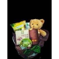 ราคา GIFTNGO กระเช้าของขวัญ Healthy Product Hamper พร้อมหมีเท็ดดี้ขนาด 12 นิ้ว (YA58845)