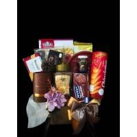 ราคา GIFTNGO กระเช้าของขวัญสุดหรู สินค้านำเข้าบรรจุในตะกร้าหนัง (YA58878)