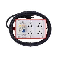 ราคา LUZINO บล๊อกยาง PVC พร้อมสายไฟ VCT 3 x 1.5 มีเบรกเกอร์กันดูด 4 ช่อง รุ่น LT-RGB4 ขนาด 5 เมตร (YA67930)