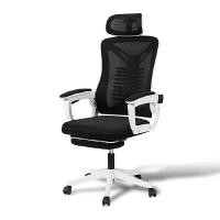ราคา DELI เก้าอี้ทำงาน พนักพิงปรับระดับได้ รุ่น E4935-BK-01 สีขาว-ดำ (YA68122)
