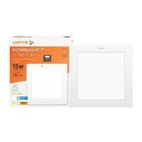 ราคา โคมดาวน์ไลท์หน้าเหลี่ยม 7 นิ้ว LED 15W Daylight LAMPTAN รุ่น Slim Alu SQ 15W/DL สีขาว (YB01577)