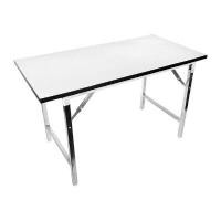 ราคา STG โต๊ะพับขาโครเมียมหน้าโฟเมก้า สีขาว ขนาด 120 x 60 ซม. (YB02212)