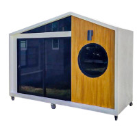 ราคา ที.ซี.ด็อกเฮ้าส์ บ้านหมา บ้านแมว นอร์ดิกสไตล์ ขนาด 150x300x180 cm หลังคาสมาร์ทบอร์ดเฌอร่า พร้อมพัดลมโคจร HATARI (YB05461)