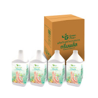 ราคา GREEN PLUS สบู่เหลวล้างมือ สูตรใส กลิ่นหอมสีเขียว (3,800 มล.X4) (YB06415)