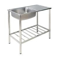 ราคา DYNA HOME อ่างล้างจานขาตั้งสเตนเลส 1 หลุม 1 ที่พัก รุ่น DH-10050-STCR (YB23627)