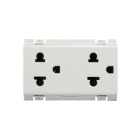 ราคา BTICINO เต้ารับสามขาคู่มีกราวด์ รุ่น AE2125DB สีขาว (YB24104)