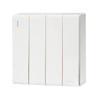 ราคา BTICINO ชุดสวิตช์ทางเดียว 4 ช่อง รุ่น SMRP50105N สีขาว (YB25379)