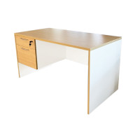 ราคา ACMEN โต๊ะทำงาน พร้อมลิ้นชัก 2 ชั้น สีเมเปิ้ล-เทา ขนาด 120x70x75 ซม (YB25803)