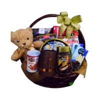 ราคา GIFTNGO กระเช้าปีใหม่ Teddy Bear Basket (YB42591)