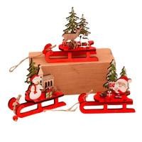 ราคา CASSA ของตกแต่งคริสต์มาส เซท 3 ชิ้น กวางเรนเดียร์ ซานต้าคลอส สโนว์แมน (YB63391)