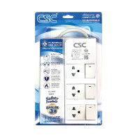 ราคา CSC ปลั๊กไฟมาตรฐาน 3600 วัตต์ 3 ช่อง 3 สวิทช์ สายยาว 5 เมตร (YB63405)